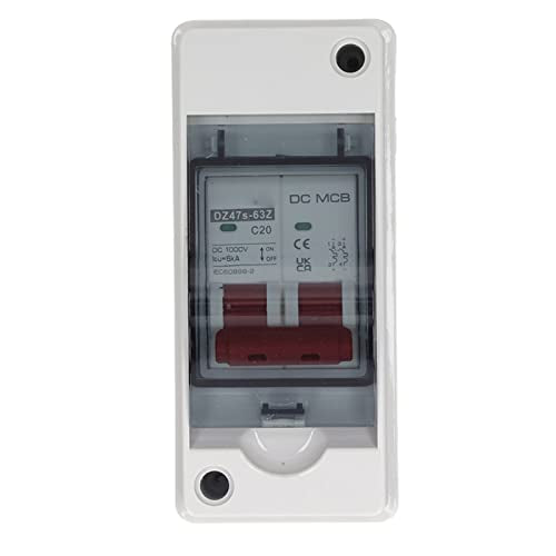 2P DC Miniature Circuit Breaker, 1000V 20A IP65 Waterdichte schakelschakelaar voor zonne-PV-systeem