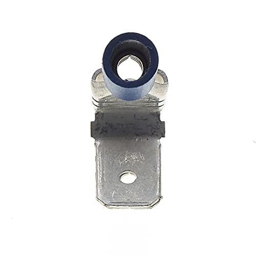 6,35mm Crimp Terminal Multi Stack Diconnector, Pack van 100-15A, Blauw, Heat Shrink Tubing Spade Connectors, Dubbele Quick Coupling, PVC Semi-insolated Piggyback Splice Man/Vrouw 3