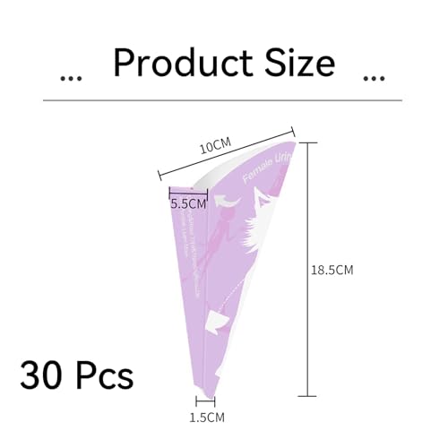 Urinella voor vrouwen 30 stukken dik papier Urinaal voor vrouwen staande pee hulp waterdichte hulp voor vrouwen draagbare urineval voor vrouwen mannen wandelen