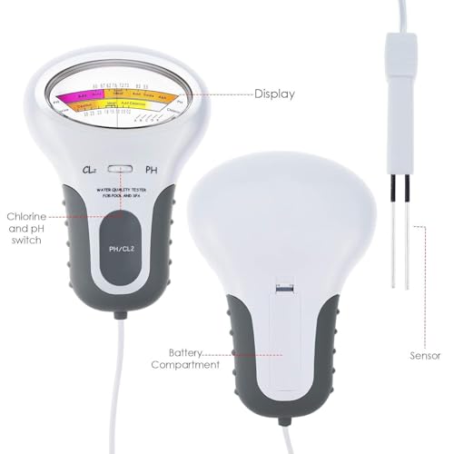 Zwembad Water Test Kit PC-102B CL2 Chlorine & PH Tester Waterkwaliteit Analyzer met sonde voor Zwembad Spa 3