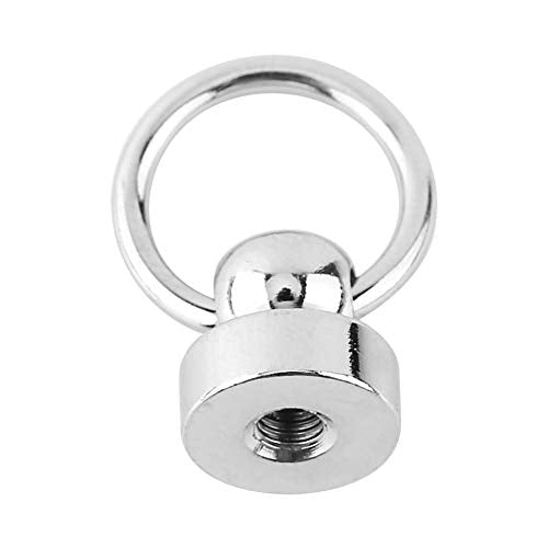 Push Knoppen/Rivets (10 stuks), Brass Rivets, Pull Ring, Ronde Ring Rivets, DIY Willow Studded Leather Fittings, Leather Craft Fittings (Zilver) 3