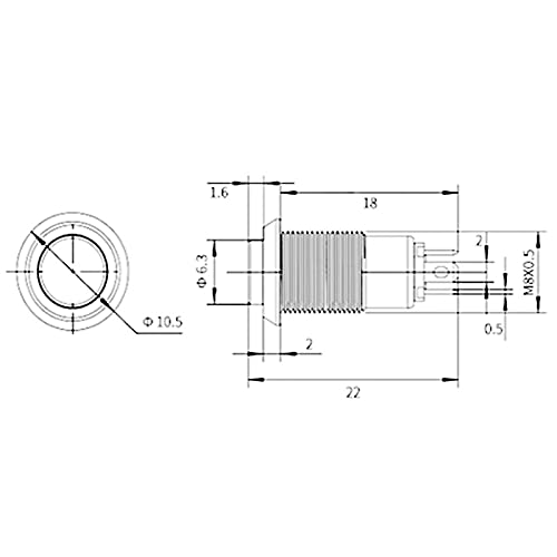 8mm Drukknopschakelaar Roestvrij stalen metalen drukknop voor deurbel Waterdichte zelfsluitende startschakelaar 3V Drukknopschakelaars (zonder licht) 4