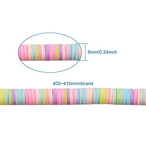 10 strengen 6mm platte ronde polymer klei kralen kleurrijke schijf Ghana Afrikaanse Slice Heishi Spacer Charm Losse kralen voor zomer Boho surfer kralen sieraden maken