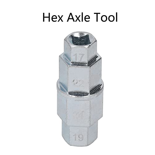 Hex Axle Voorwiel Spindel Verwijderingssleutel 17 19 22 24mm voor Motorfiets Voor As Wiel (Zilver) 5