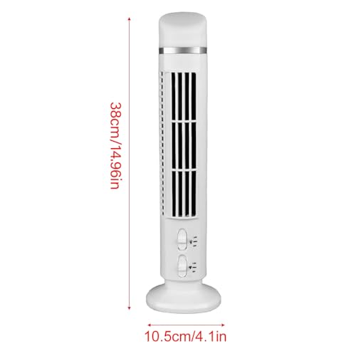 Bladless Tower Fan 90 Degree Oscillation Stille koeling voor thuis kantoor ABS materiaal wit (WHITE)