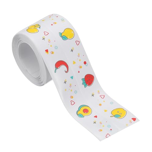 Afdichting Tape Zelfklevend PVC Toilet Sealing Strip Badkuip Sealing Strip Kleefband voor Badkamer Keuken Werkblad Fruit (3.8 cm x 1.5 m)