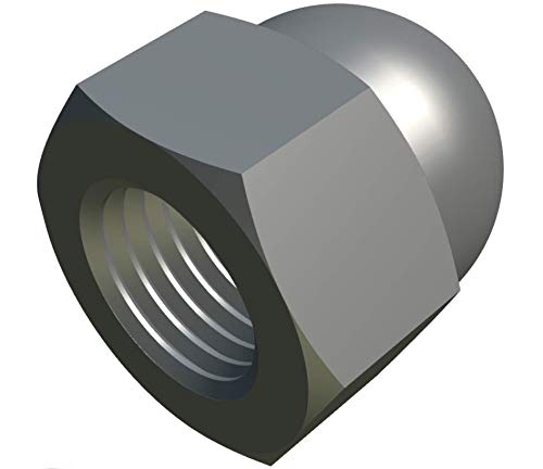M12 Dome Hex Cap Noten Hex Cap Noten (Set van 5) Cover Caps Schroeven Roestvrij staal voor Schroeven / Bollen - Beschermende Pet Nut Gecertificeerde Standaard DIN 1587 Acorn Nut (12mm)