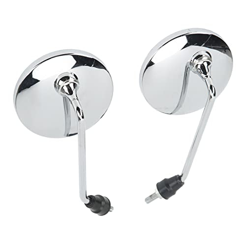 Motorfiets Wing Spiegel, 2 stuks Motorfiets Rearview Spiegel 8mm Draad Chrome Vergulde ronde Universeel voor Street Fietsen ATV Scooter Motorfiets Spiegels