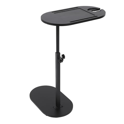 Kleine C vorm zijtafel, zijtafel zwart, C vorm tafel, koffietafel voor kleine ruimte schuin onder, voor woonkamer, slaapkamer