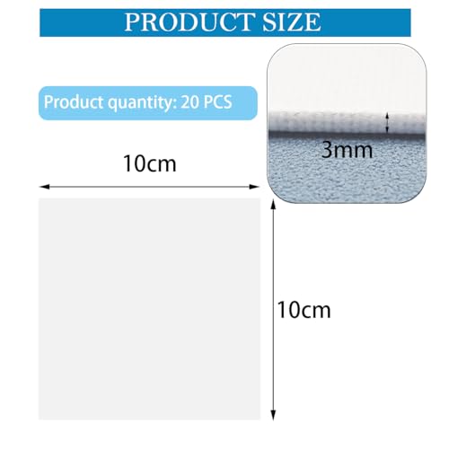 Canvas Panels, Dujelixa 10X10cm Gestrekte Canvas, Blanco Katoen Art Canvas, Voorgestrekte Canvas Board, Canvas voor Schilderen, Geschikt voor Olieverf, Acryl, Aquarel (20 stuks)