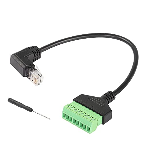 RJ45 Schroef Terminal RJ45 Man tot 8 Pin Schroefblok Terminal Solderless Kabel voor Cat5/6/7 Ethernet Extender AV CCTV Network Adapter (UP)