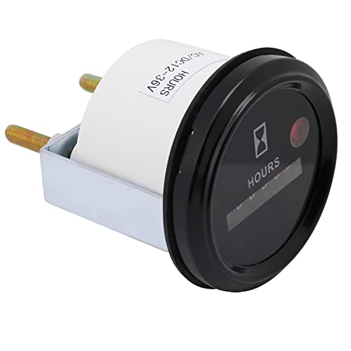 Hour Counter, AC/DC 12V 36V Mechanical Hour Meter voor Bootauto ATV Snowmobile Gazonmaaiers Auto's Vrachtwagens Marine, Hour Meter 3