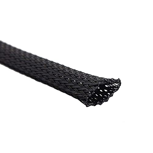 Gevlochten kabel Sleeve Stretchy Pet 33ft 10mm Hoge dichtheid Kabel Sleeves Gevlochten Zwarte Kabel Management voor huishoudelijke apparaten Office