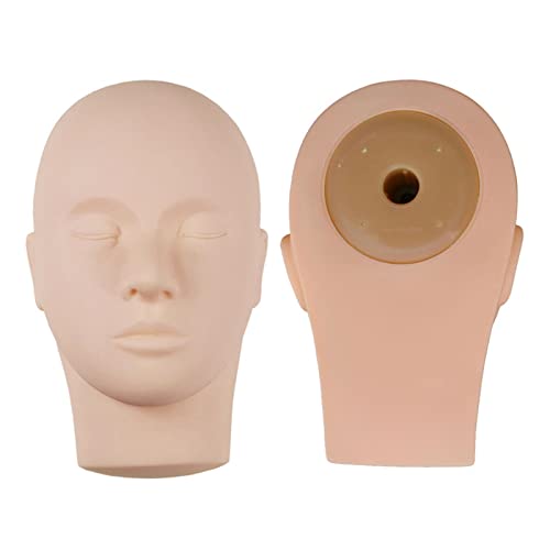 Lash Mannequin Head, Vervang Oogleden Mannequin Head, Make-up Soft-Touch Rubber Oefenhoofd voor Lash Extension Practice 4