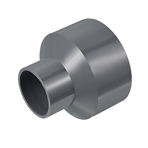 PVC Reducer Pipe Fitting 90x50mm, Straight Koppelaar Connector, Grey 3