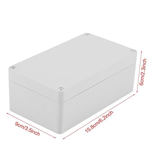 2 stuks IP65 ABS behuizing, 158 x 90 x 60 mm knoopskist met accessoires, voor elektrische projectkastbehuizing (2 x 158 x 90 x 60 mm)