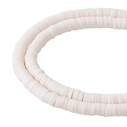 380st 6mm Flat Ronde Polymer Clay Spacer Heishi kralen Disc Ghana Afrikaanse Slice Losse kralen voor de zomer Boho surfer armband kralen sieraden maken, 17,7' '