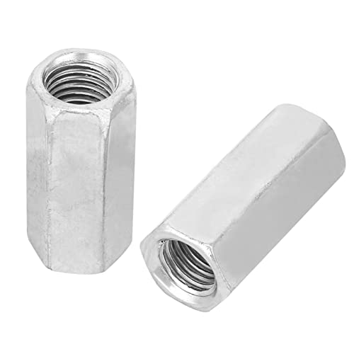 Gegalvaniseerd staal 2pc Long Rod Nut, M16*50 Long Hex Nut, Hex Nut Thread Fasteners voor Machine Industry 3