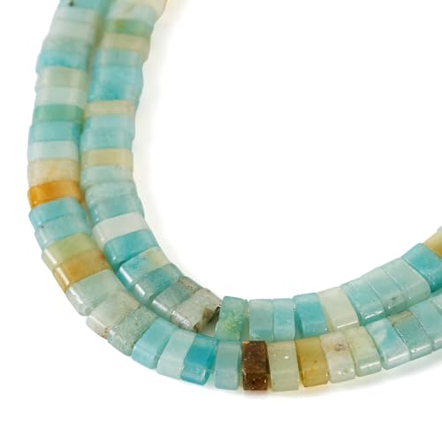 1 Strand Amazonite Tila Kralen Natuurlijke Edelsteen 2 Hole Square Zaad Kralen Drager Kralen voor Meerdere Strands Armband Ketting Ambachten sieraden maken, 150 st