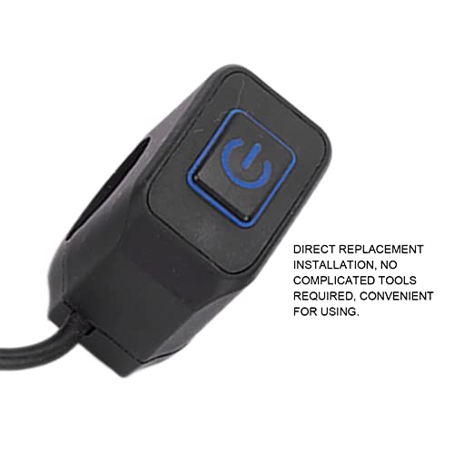 22mm Motor handgreep Switch Control Knop Fietsknoop Switch Motor Horn Knop Waterdicht Universeel voor Koplamp(Blauw) 5