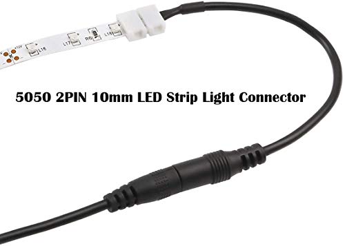 5050 2 Polen 10mm LED Strip Light Connection Kit Inclusief 10 LED Strip Light Terminal Pigtail, 10 Jumper Connectors, 10L Shaped Connectors, 2DC Connectors, 2Plugless Plug Connectors 5