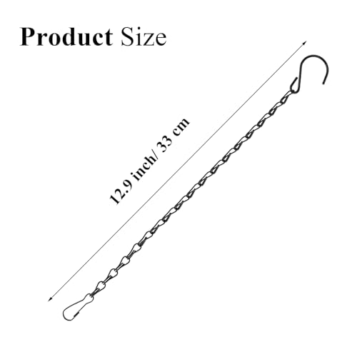 4 stuks Bloemenkettingen, 33 cm, metalen ketting voor hangmand, ketting met haken, voor plantenmand, Vogelvoederdispenser, Vogelhuis, Lantaarns, Ornamenten, Windspel, Billboards