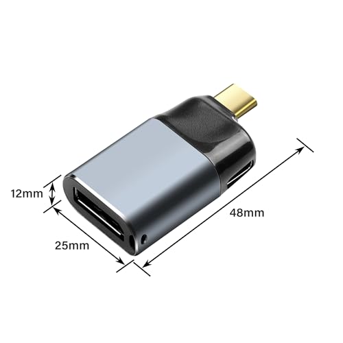 USB C to DisplayPort Adapter 1.4 8K@ 60Hz DisplayPort Plug Type C to Female Adapter met 100W PD voeding voor MacBook Pro 2018 Steam Deck 2019, IPAD Pro/iMac 2020/2018 5