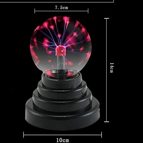 Plasma Ball Lamp 3 inch Touch gevoelige novelty nevel bol bol Globe, USB en batterij aangedreven magische orb speelgoed cadeau voor kinderen, mannen en vrouwen voor verjaardag, kerstmis, feestvieringen 4