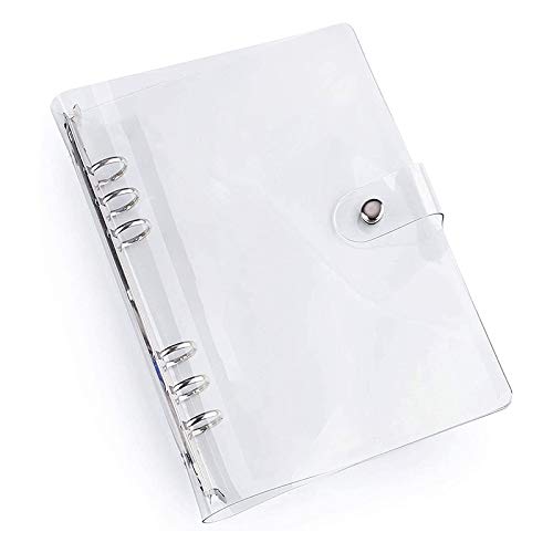 A7 Standaard 6 gaten Clear Binder Covers, PVC Notitieboek Ronde Ring Binder Cover Protector Losse Bladfolder voor DIY Reizen Fotoalbum Persoonlijke Organisators Scrapbooking (A7 (150*125mm))