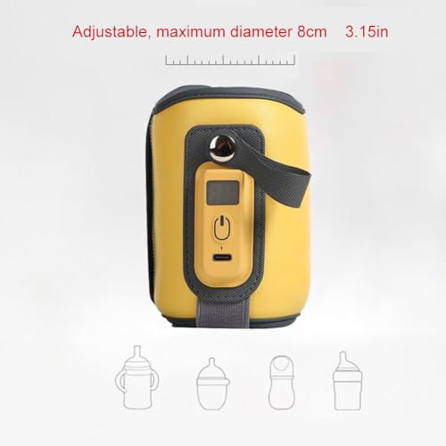 Baby fleswarmer, reis draagbare USB fleswarmer voor temperatuurbehoud, Baby fleswarmer met temperatuurweergave, Verwarming van melk en Babyvoeding, Baby fleswarmer voor auto reizen 5