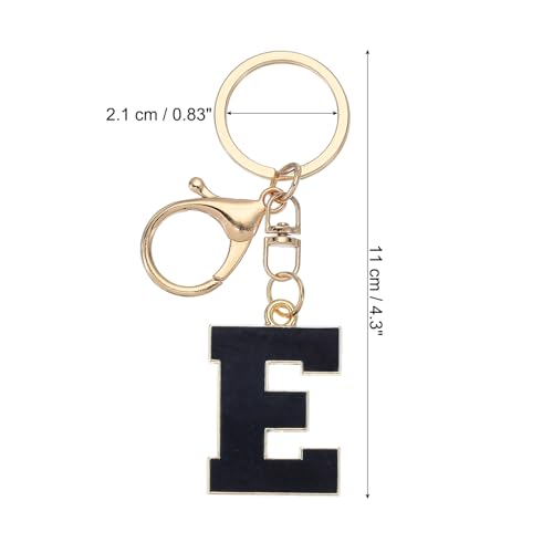 Eerste brief sleutelhanger, Charm voor Alphabet zak sleutelhanger Auto hanger brief en sleutelhanger voor Purse schoudertas rugzak, donkerblauw