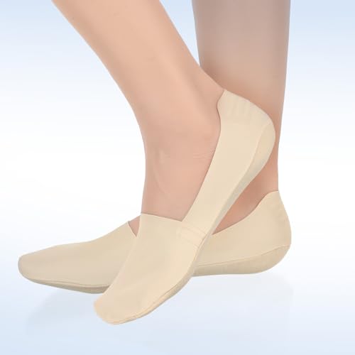 6 paar onzichtbare enkelsokken voor vrouwen, 35-38, korte non-slip zomersneaker sokken met silicone pad, onzichtbare sokken, ademende korte sokken, huidkleur, halve sokken, ballerina sokken, huid 4