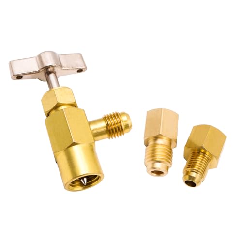 R134a zelfafdichting kan tappen met 1/4' SAE female en 1/2' mannelijke adapter kan fles afvoer koelvloeistof opening klep voor airconditioner spruitstuk