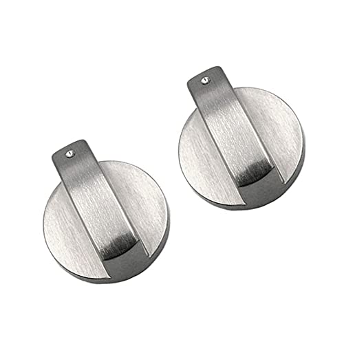 Set van 2 metalen knoppen voor gasfornuis, 4 x 2 cm, voor oven en kooktafel