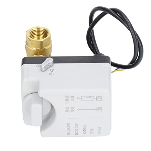 1/2" Gemotoriseerde kogelklep, DN15 DC 12V-24V Messing Normaal gesproken gesloten balventiel met 2 Wire setup, volledige poort voor In-Home Water Systems, Automatiseringssystemen 3