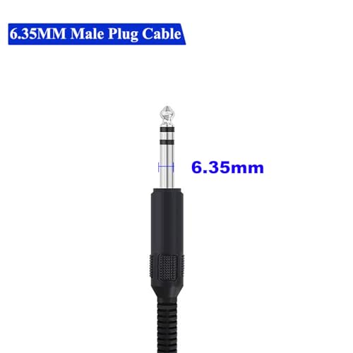5st 6,35mm 1/4 inch TRS to Bare Wire, 6,35mm Audiokabel, Speakerkabel, TRS Pigtailkabel, Gitaarkabel, Stereoplug, Kabel voor Reparatie Microfoon Speaker Kabel, 0.5M 4
