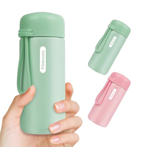150ml Mini thermische flask, roestvrij staal geïsoleerde waterflessen, dubbele wand vacuüm kleine fles, lekvrije drank fles met handvat voor warme en koude dranken, koffie, sap - Groen