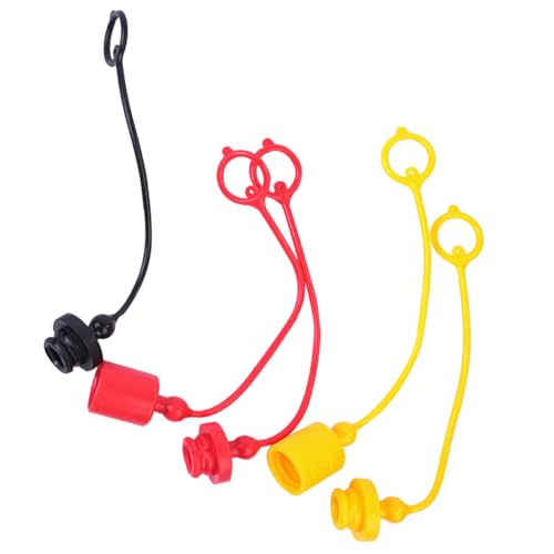 Zee 4 paar Hydraulische Quick Koppelen Mannelijke Stof Cover en Vrouwelijke Plug Cover PVC Rubber Rubber Stof Plugs met Remaining Ring (3/8) 4
