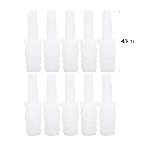 10Pcs Plastic slang passen, Pp Tube Connector Barb Reducer Joint Recht door Set Kit, Connector Adapter, Converter met draad (4 modellen optioneel)(6-10mm Conversion Head) 3