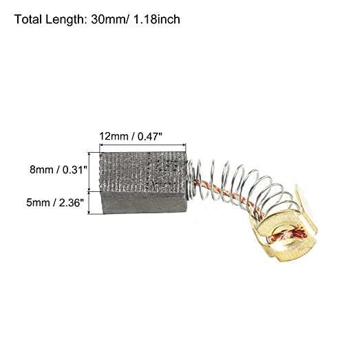Carbon Penselen 12x8x5mm voor elektrische motoren Power Tool Hoek slijper tafelzaag reserveonderdelen reparatie, 4 Pack