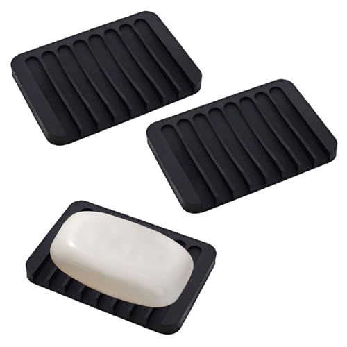 Zeepbakje met afvoer, 2 stuks Siliconen Zeepbakje, Zelf Legende Zeephouder, Zeephouder, Zeepbakje, Basin, voor Badkamer, Keuken, Aanrecht