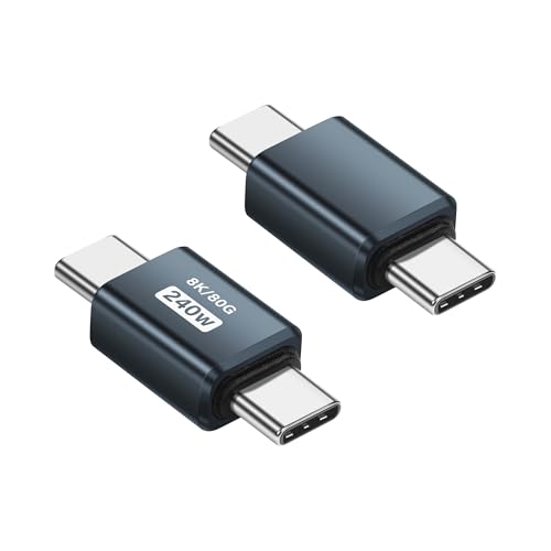 240W, 80Gbps, USB4 Type Adapter, Thunderbolt 4 Compatible, 8K@60Hz Video Converter, PD Charge en Data Transfer voor Laptops, Tablets, SSDs, Monitors (S to S)