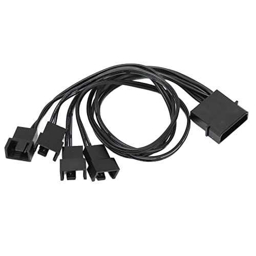PWM Fan Splitter Black Duurzame 3 PIN Extension Power Cable voor Desktop Computer, Verhoog de luchtstroom voor PC Fan, Computer Accessoires 4
