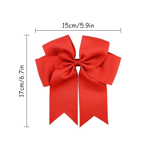 3 st Bow Hair Clip, Satin Hair Bow voor vrouwen meisjes 6,1 inch effen kleur Bows Hairpin Schattig lang Tail Hairpin Franse Barrettes Accessoires voor verjaardagsfeest