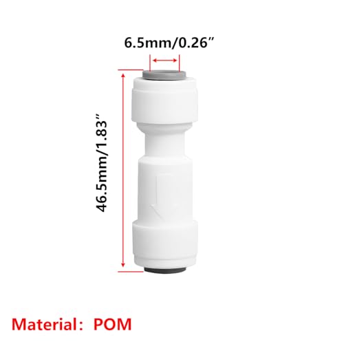 1 stuk waterfilter toebehoren RO, controleklep 1/4 inch, 1/4 inch aansluiting gelijk aan voor RO omgekeerde osmose installatie