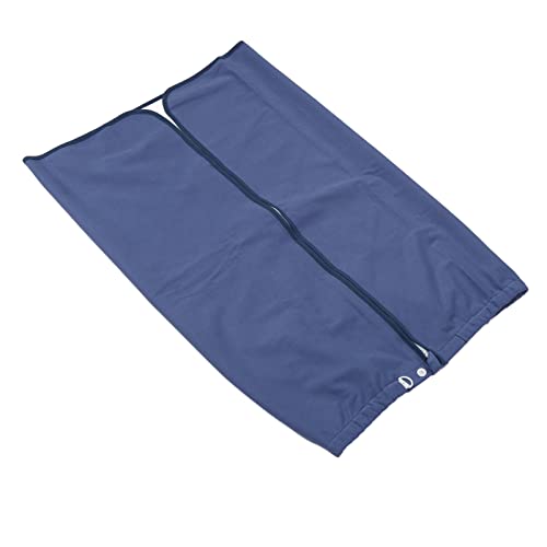 Draagbare incontinentie Beddengoed wasbaar, Herbruikbare katoenen luier rok waterdichte incontinence matras Mats met rits voor volwassen ouderen (Donkerblauw)
