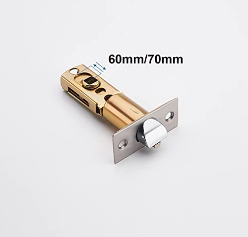 Mortise deurbollen, 70/60mm verstelbaar slot, tubulaire slotdeur Mortise Bolt, plunger slot, tubulaire insert slot, voor interne houten deuren 4