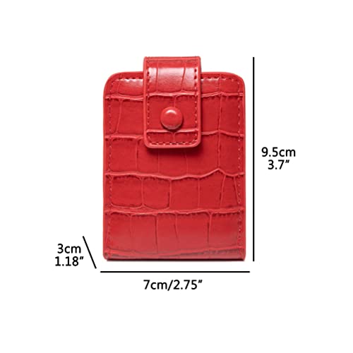 Portable Lipstick Cover met Spiegel voor Portemonnee PU Leather Lipstick Organizer Past 3 Lipsticks Makeup Pouch Storage Organizer Coin Portemonnee voor reizen