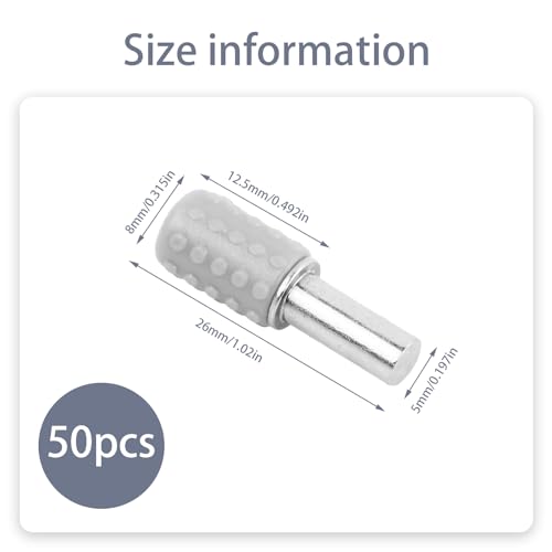 Verpakking van 50 Shelf Racks, 5 x 25 mm Shelf Support Pennen, Plaats Shelf Holder met Non-Slip Rubber Cap, Shelf Holder, Shelf Holder, Kabinet, Boekenkast, Plankenrek voor houten vloeren