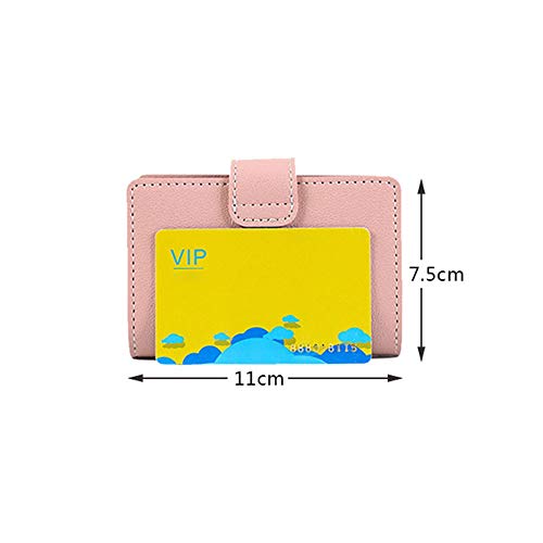 PU leren kaarthouder Multi-Compartiment Card Pouch Case Business Kaartentas voor 24 creditcards, Blauw, elegant